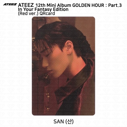 Tarjeta fotográfica oficial ATEEZ Golden Hour Part.3 In Your Fantasy Edition QR - Imagen 51 de 72