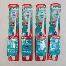4 Colgate Total 360  Whole Mouth Clean 4 ZONE BACTERIA REMOVING Toothbrush, Soft