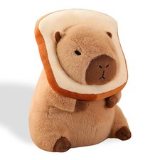 Capybara Plush Stuffed Animal with Bread, 12 Inch Soft Cotton Pillow Doll