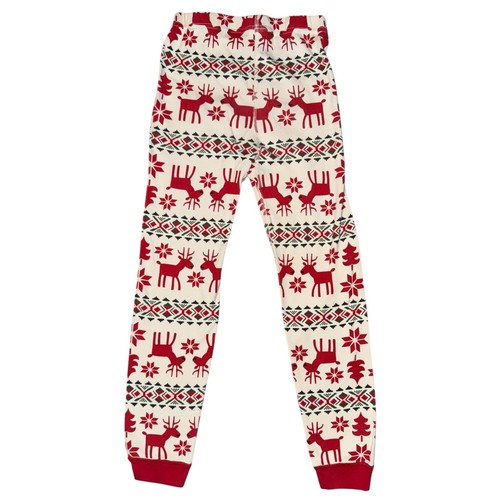 Hanna Andersson Christmas Holiday Pajama Set Kids Size 8 Reindeer Organic Cotton - Picture 5 of 9