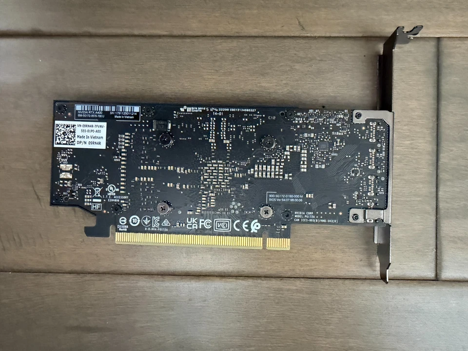 NVIDIA RTX A400 4GB GDDR6 PRO Tarjeta Gráfica GPU Nuevo Pull Foto 4 de 4