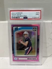 2024 Panini Donruss - Rated Rookie Drake Maye #379 Optic Preview Pink Prizm (RC)