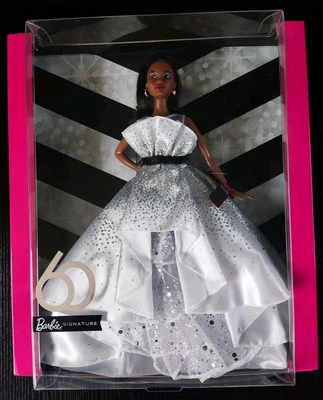 Barbie Signature, 60 TH, Dark skin ,2018, Mattel, NRFB. - Photo 1/4