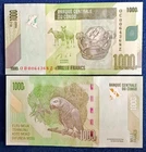 Congo 1000 1.000 Francs 30.06.2013 Prefix  QC-Z QD-Z Replacement UNC RARE ERROR