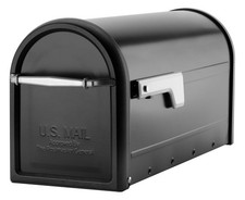 Galvanized Steel Post Mount Mailbox Black Architectural Style Steel Mailbox