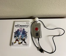 Nintendo Wii Disney Epic Mickey Power Of Two Clicker Controller Nunchuck & Game