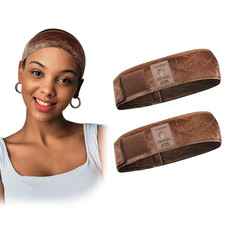 Dreamlover Wig Grip, Anti-Slip Headband for Half Wig, 2 PCS, Brown No Glue Nee