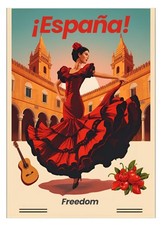Spanish Vintage Poster Spanish Art Wall Print Retro Spanish Decor A3 size