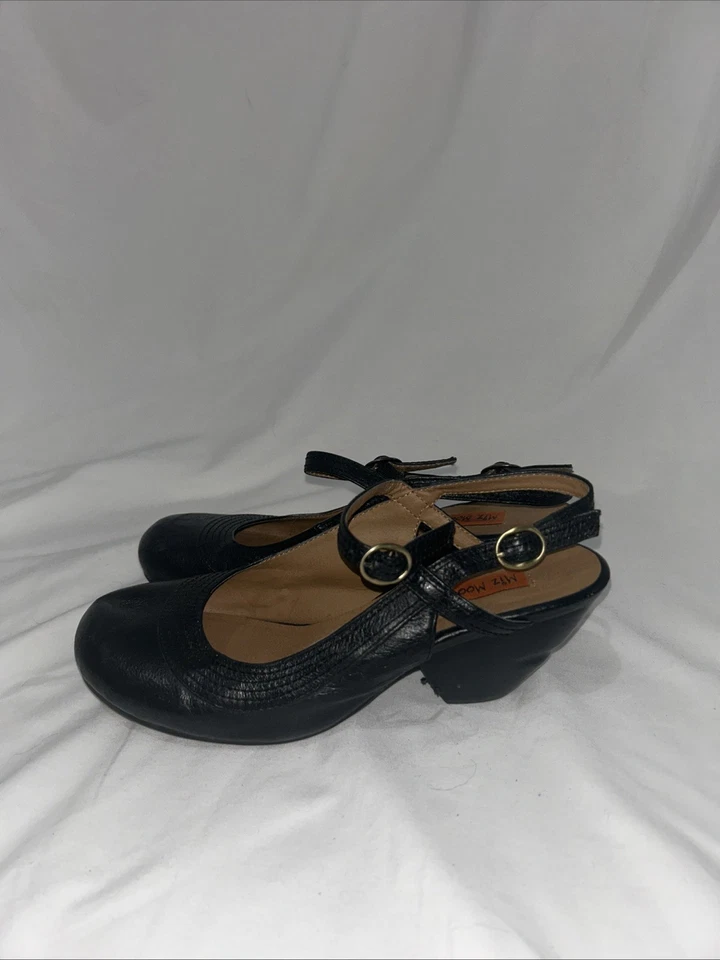 Miz Mooz Jay Mary Jane Black Leather Pumps Womens U.S. Size 7.5 Europe 38 - Image 3 of 4