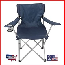 Folding Camp Chair Portable Lightweight Outdoor Tailgating Chair with Cup Holder