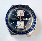 SEIKO 6138-0030 Automatic Chronograph Watch Vintage Mens KAKUME Blue Dial 21 J