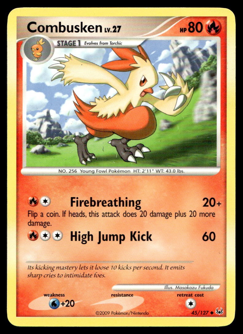 Combusken 45/127 Uncommon Platinum Pokemon Moderately Played