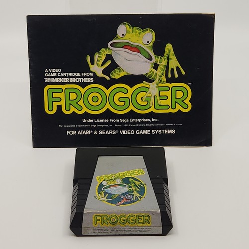 Atari 2600 Videospielkassette & Handbuch - Frogger - funktionstüchtig