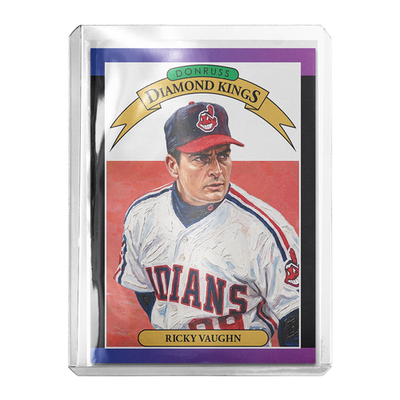 #ad Custom Ricky Vaughn 1989 Novelty Baseball Card Diamond Kings Major League Retro $7.99