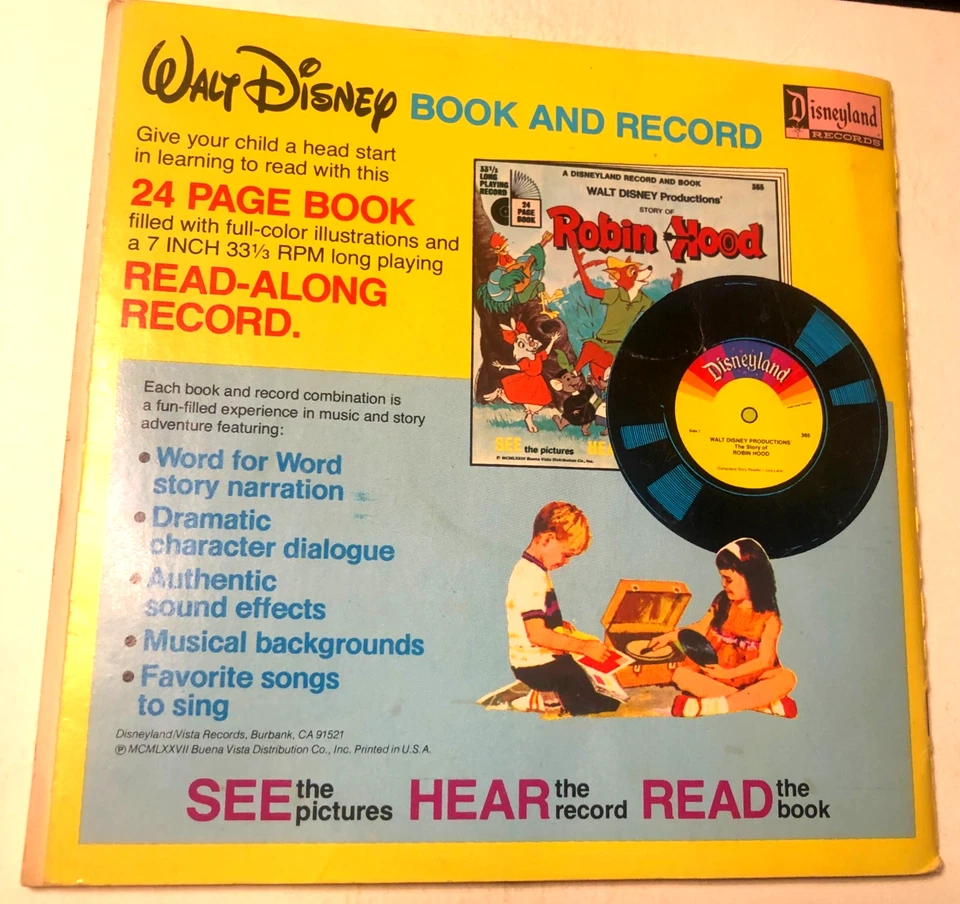 Walt Disney 7" Record 45 & Book Walt Disney's Story Of Snow White And The Seven - Image 2 of 4