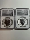 2023 S Reverse Proof Morgan & Peace Dollar 2 Coin Set NGC PF70