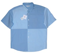 UNIQLO X JW ANDERSON Chambray Oversized Blue Men's Short Sleeve Shirt Size L