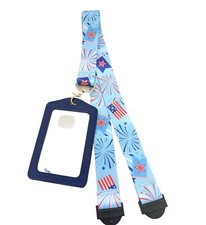 American Flag USA ID Neck Lanyard w/Breakaway - Red White  Blue Stars  Stripes