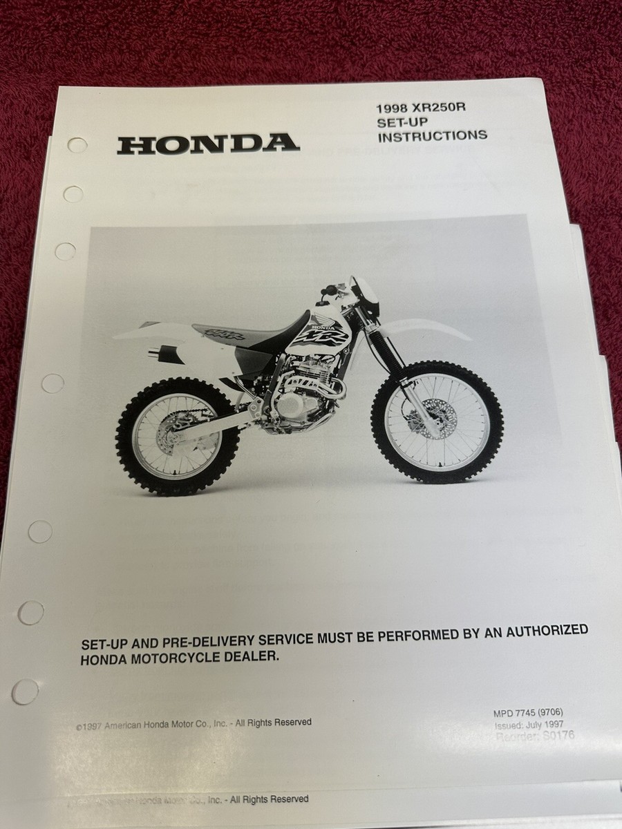 ホンダ 　XR250R 純正サービスマニュアル ホンダ（HONDA） XR250 XRバハ サービスマニュアル 正規 中古 バイク アクセサリー