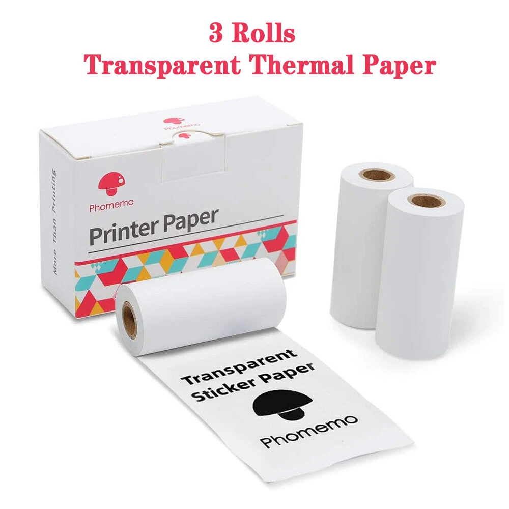 Bluetooth Mini Photo Printer Wireless Sticker Printer with Thermal Paper