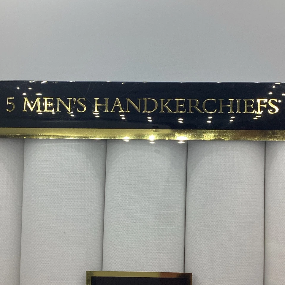 Juego de 5 pañuelos vintage de accesorios Paris para hombre en caja sellados de fábrica NOS Foto 2 de 4