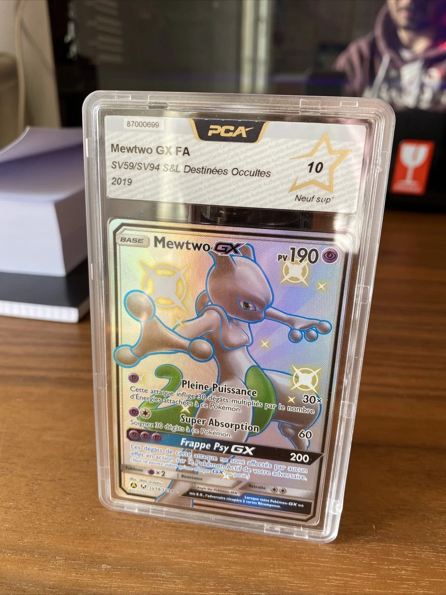 Carte Pokemon MEWTWO SV59/SV94 GX Secrète SHINY Soleil et Lune SL11.5 FR  NEUF