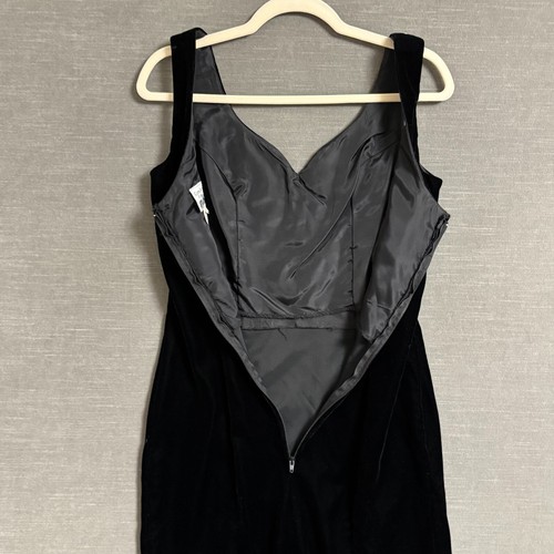 Vtg Karen Lucas Niki Dress 4 Black Velvet 90s 80s Cocktail Prom Western Cowgirl - Picture 10 of 13