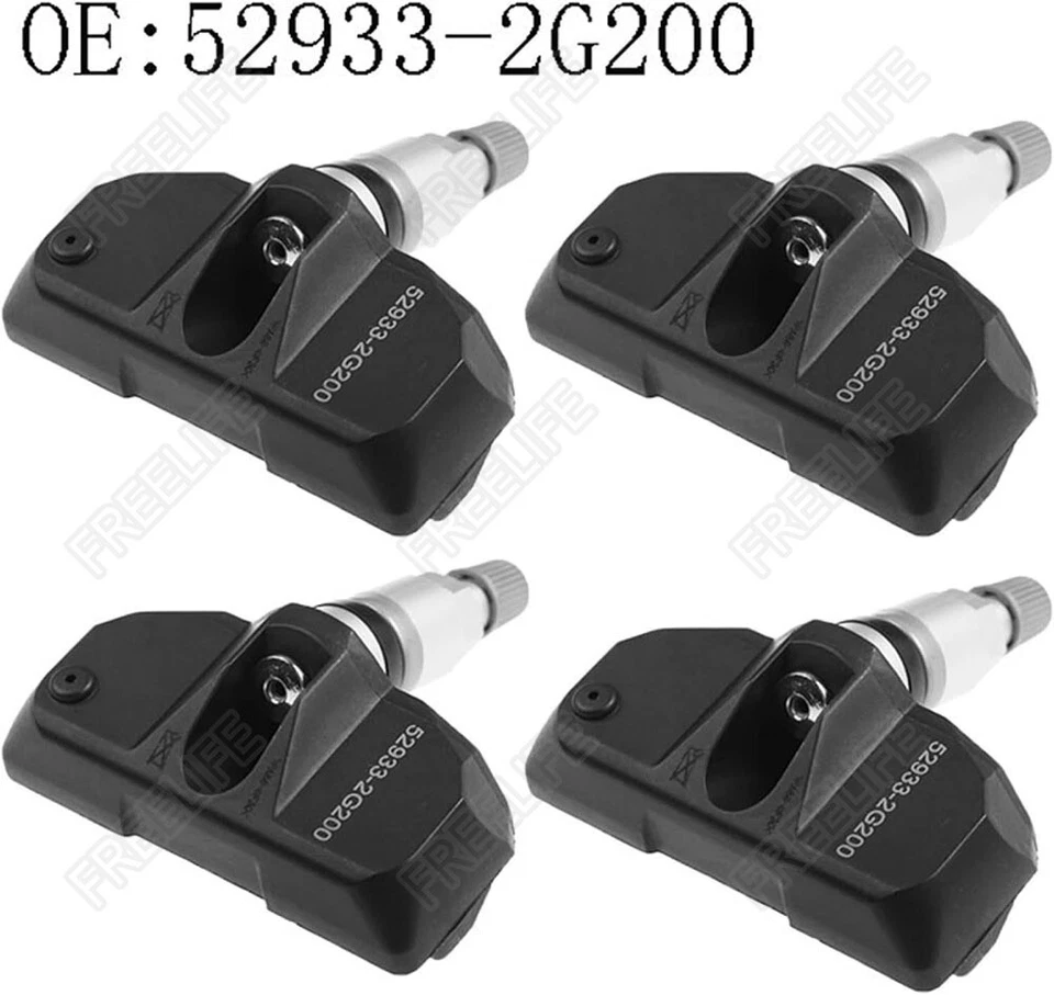 Complete Set of 4 TPMS Tire Pressure Sensors Kit For Hyundai 52933-2G200 - Imagem 3 de 4