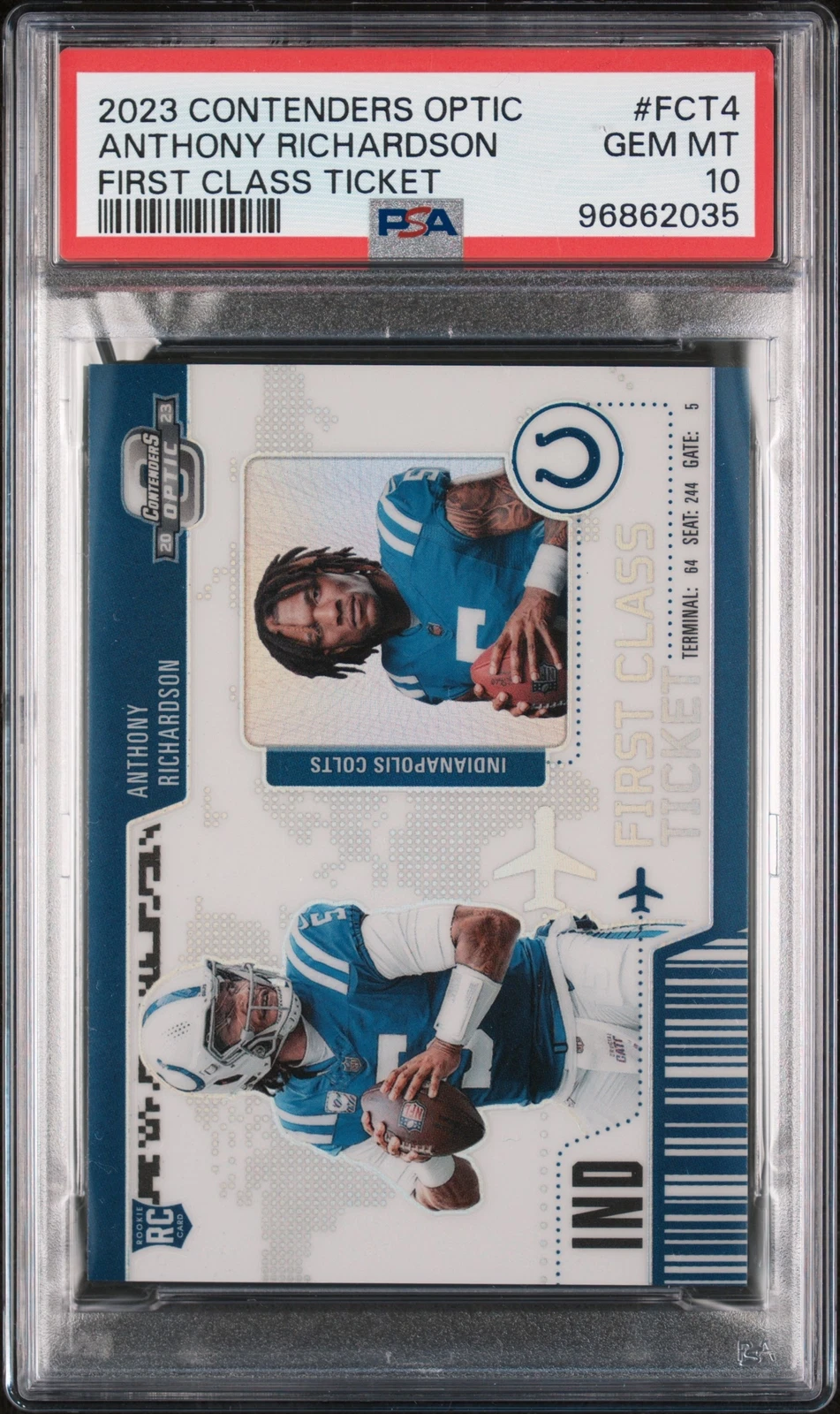 Anthony Richardson Panini Contenders Optic First Class Ticket #FCT4 Base