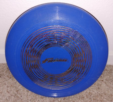 Vintage 1998 Wham O Frisbee Original Frisbee Sliver Geometric Blue 9"