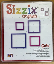 Sizzix Scrapbooking Die Cuts FRAMES, SQUARE COMBO 38-1067