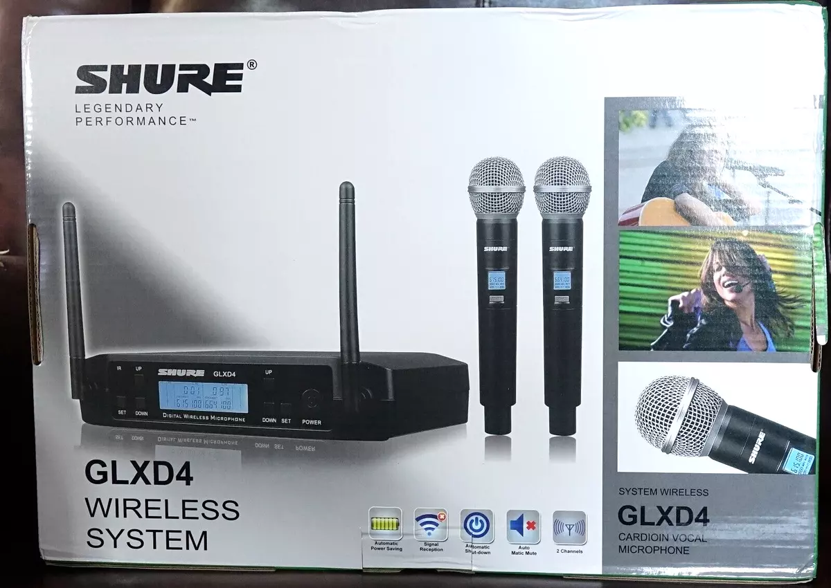 GLXD4 Vocal Dual Channel Wireless Microphone SHURE 2 BETA58A GLXD4 Vocal Dual Channel Wireless Microphone SHURE 2 BETA58A