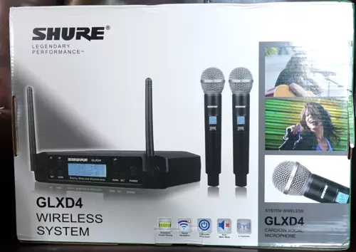 GLXD4 Wokal Dwukanałowy mikrofon bezprzewodowy SHURE 2 BETA58A GLXD24 - Zdjęcie 1 z 7
