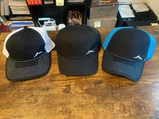 Lot of 3 Mesh Trucker Hats Flat Brim Snapback Adjustable Baseball Caps New