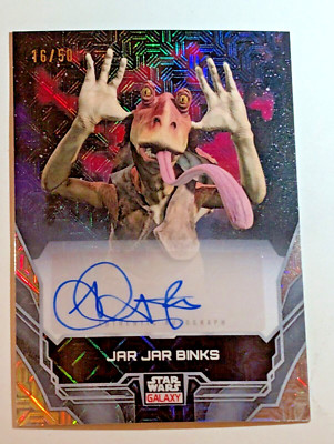 Ahmed Best as Jar Jar Binks /50 Auto 2024 Topps Chrome Galaxy Star Wars Mojo /50
