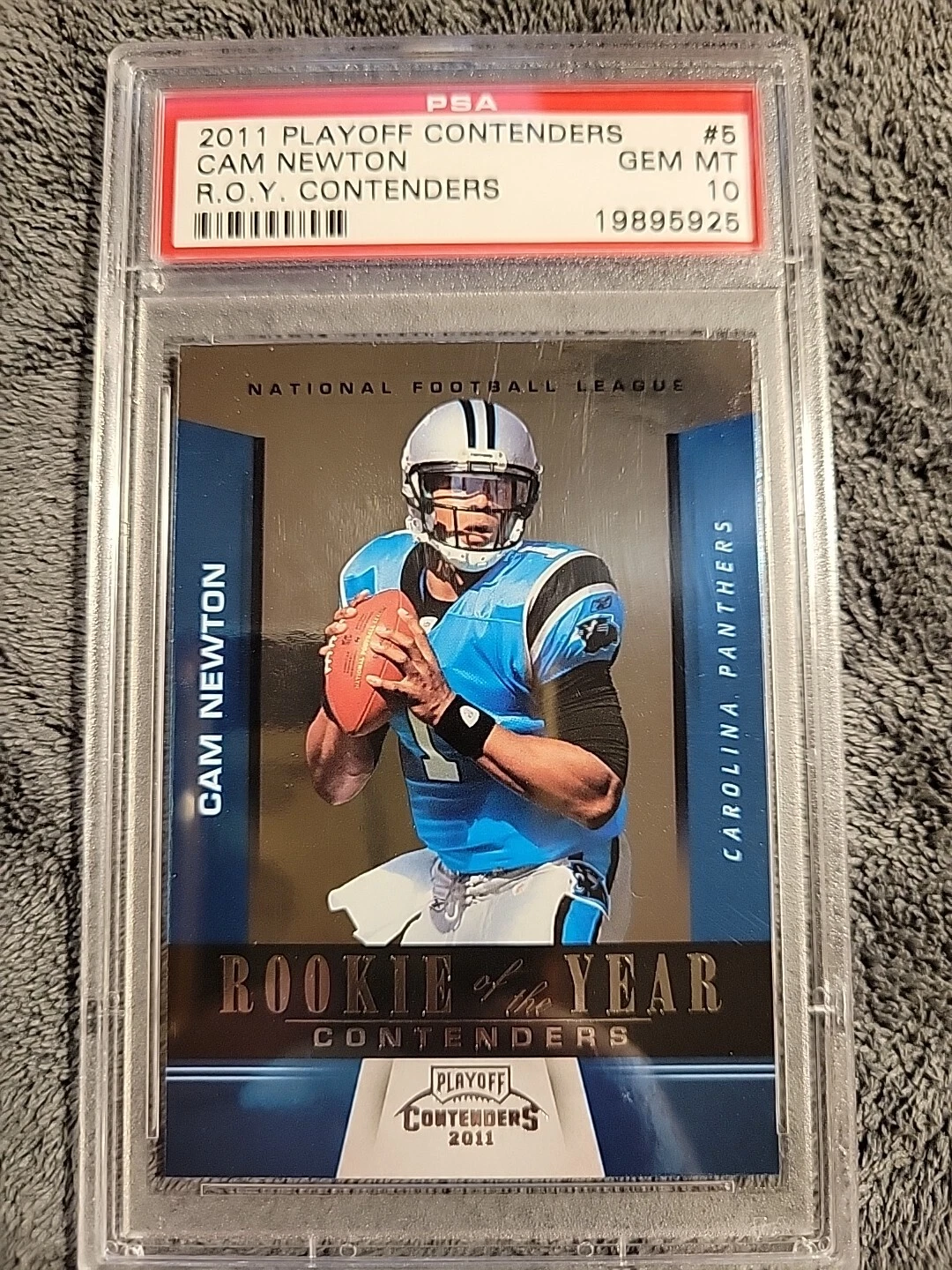 Cam Newton Playoff Contenders Rookie of the Year Contenders #5 Base