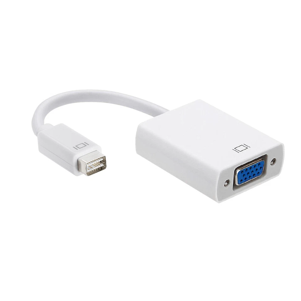Mini DVI to VGA Adapter DVI Mini Male to VGA Female Video Converter 6 Inch Cable - Image 2 of 4