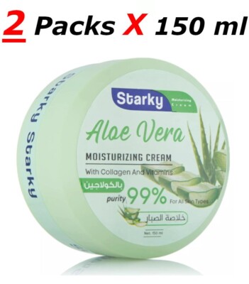 2 Packs Starky Moisturizing Cream With Collagen and Vitamins Aloe vera 2 X 150ml