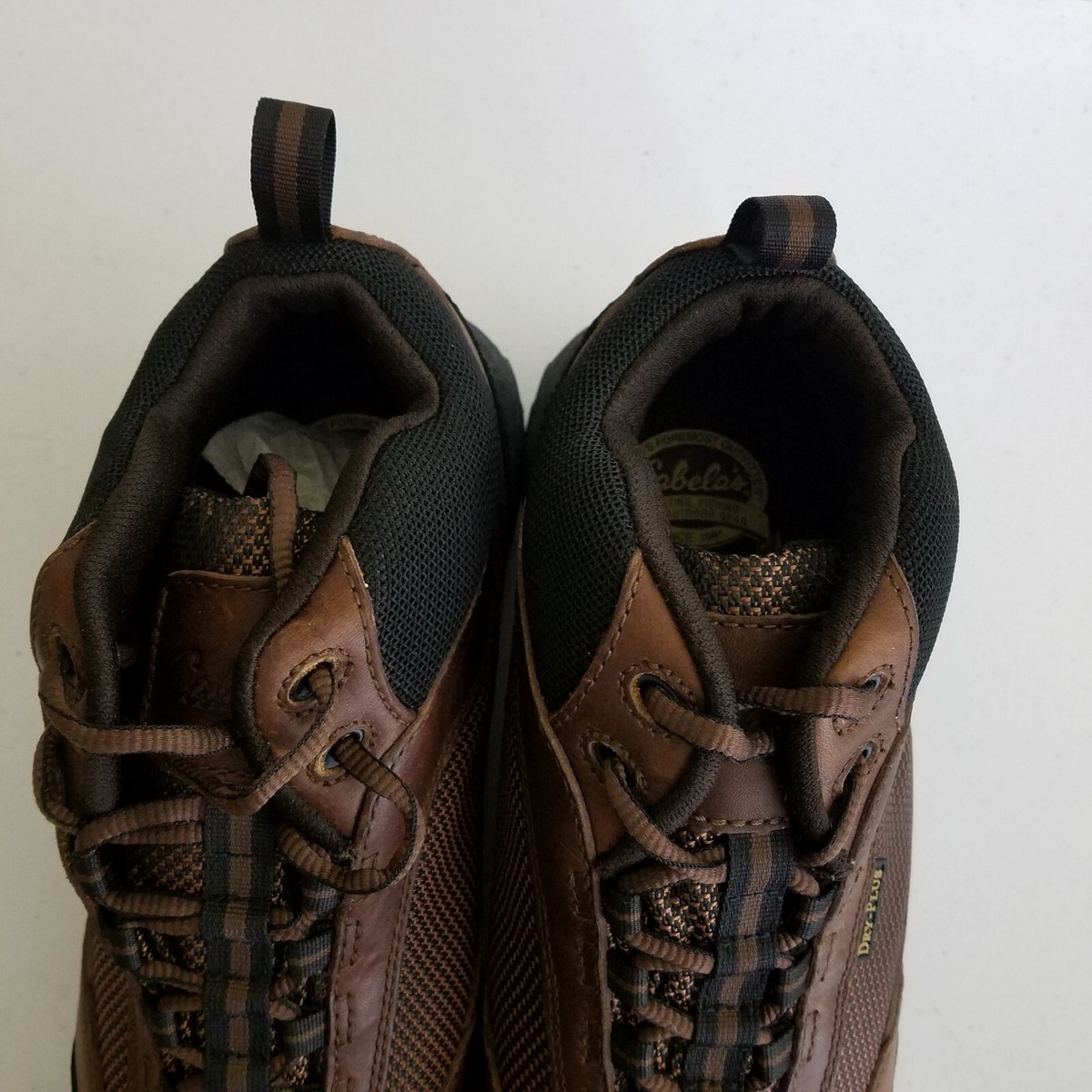 Cabela\'s Leather Hiking Shoes Mens 11.5 EE Wide Dry-Plus Waterproof Brown Cabelas Dry Plus Boots Mens size 11 D Brown Leather  main image 2