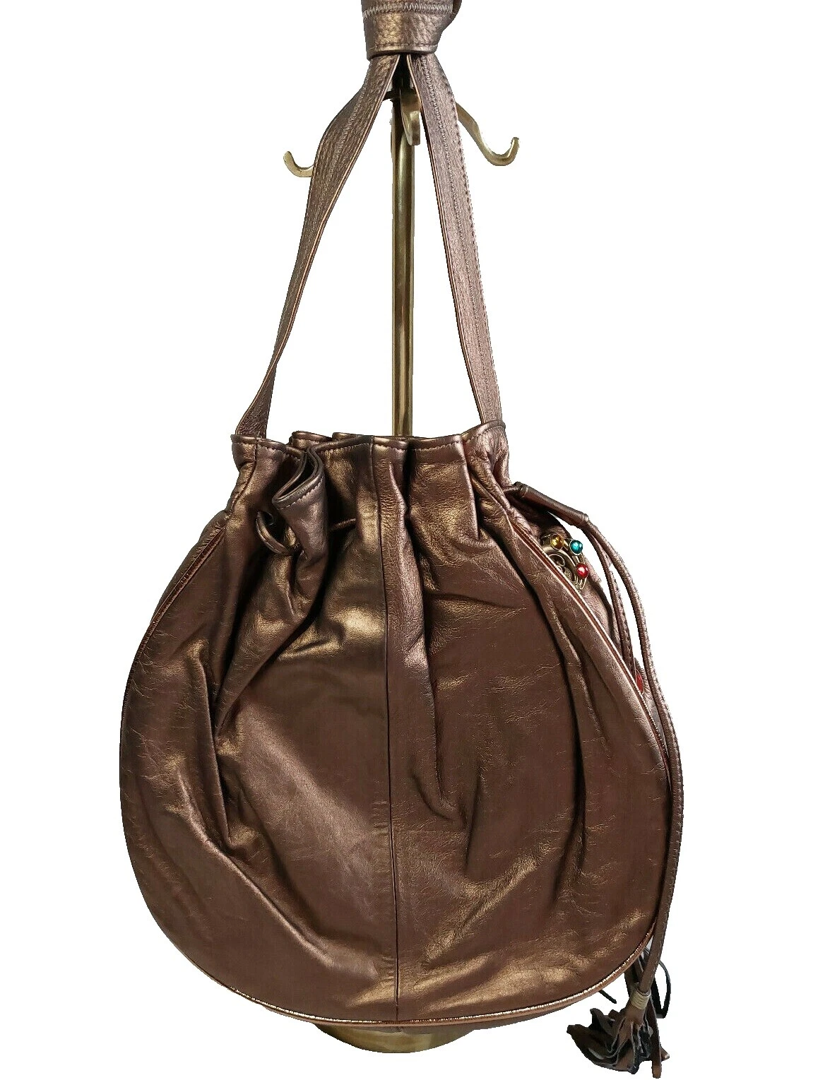 Bolsas con cordón de cuero vintage de todos los días, Bolsos y estuches