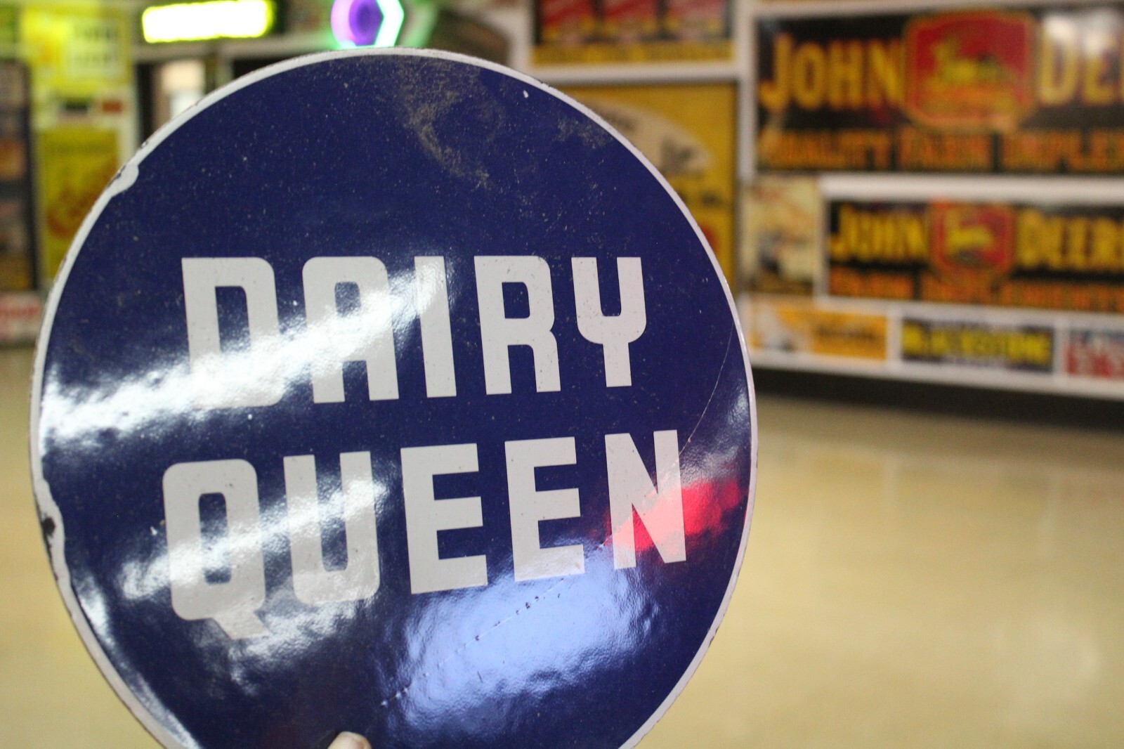 RARE DAIRY QUEEN PORCELAIN SIGN DUTCH GIRL ICE CREAM SANDWICH BAR CONE POP TREAT eBay