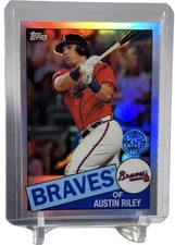 2020 Topps Chrome Austin Riley 1985 Topps #85TC-23 - Atlanta Braves W/Top Loader