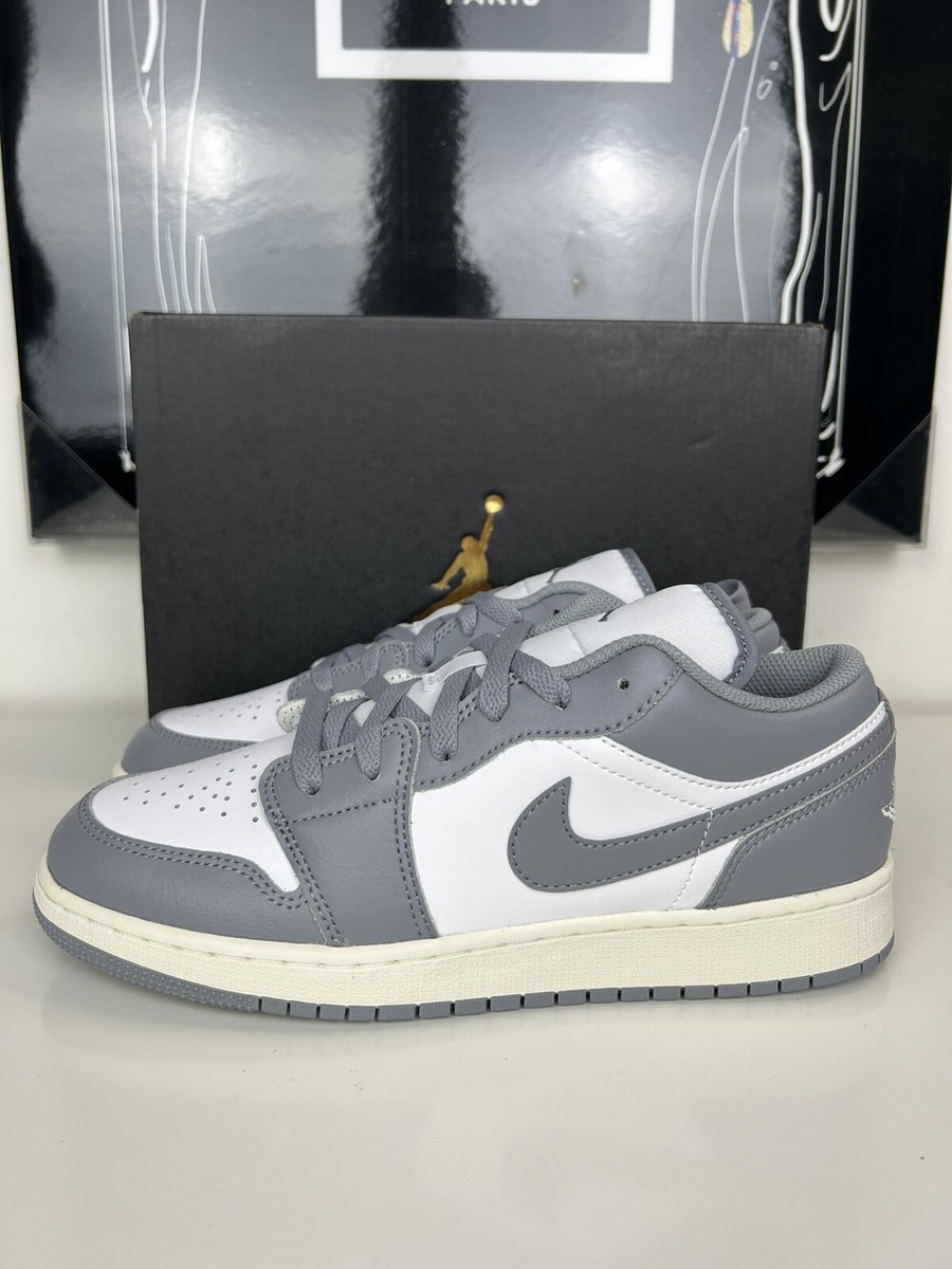 Jordan 1 Low (GS) Stealth/White-Sail 553560-053, Size-5Y NEW Air Jordan 1 Low (GS) Multi Size Stealth/White-Sail  main image 2