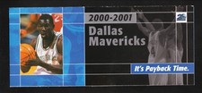 Dallas Mavericks Dirk Nowitzki Michael Finley 2000-01 Ticket Brochure Schedule
