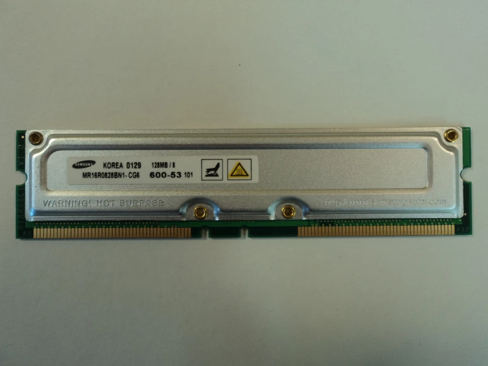 Samsung RAM Memory Module 128MB PC600-53 184-Pin RAMBUS MR16R0828BN1-CG6 - Image 3 of 4