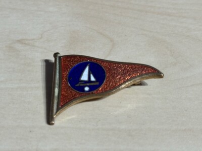 Unbekanntes Emaille Burgee Abzeichen Yacht Club ? Norfolk Boatyard ? Versand ?