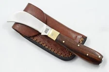 A Handmade D2 Steel Pruning Pen/Pocket Knife - Rosewood Scales Brass Bolster