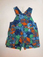 The Children's Place Boys 3-6 Month blue Fish Bib Overalls shorts one Piece NWT