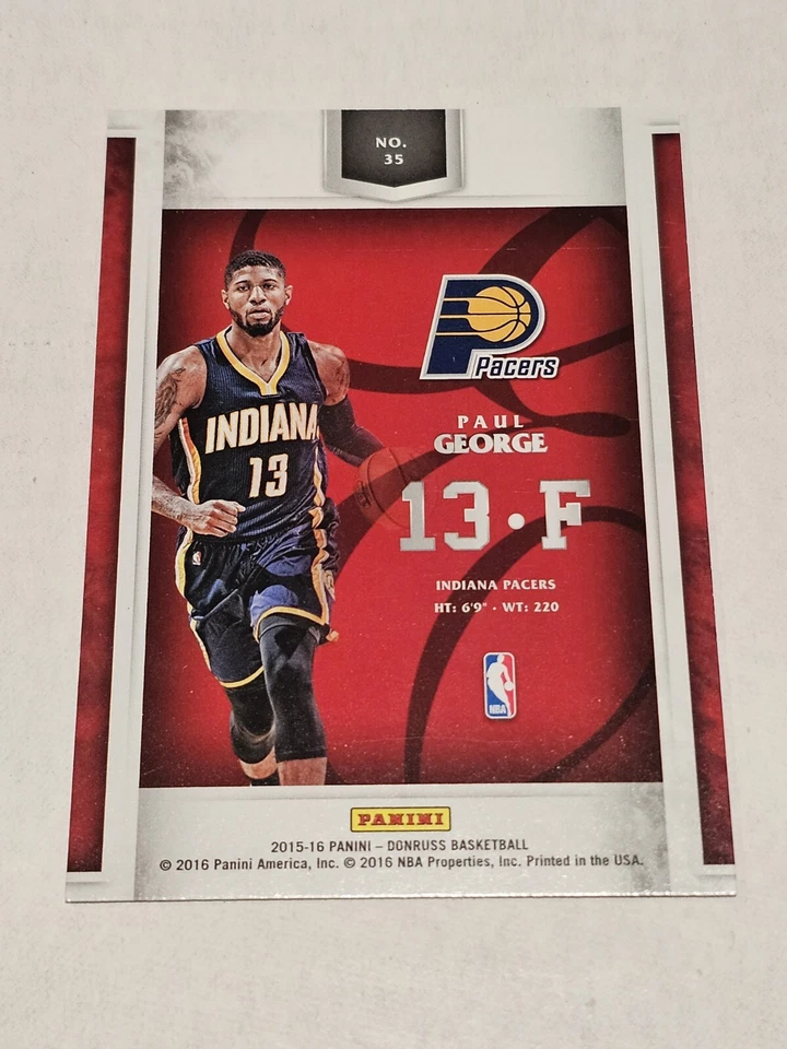 2015-16 Donruss Extra Edition Paul George Indiana Pacers #35 - Image 2 of 2