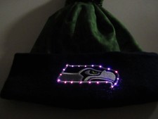 Seattle Seahawks football Winter Hat LOGO LED Light up Beanie ski Cap men size